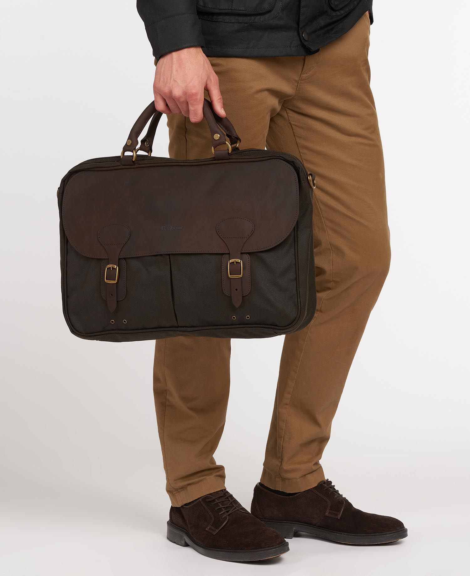Barbour Wax Leather Briefcase