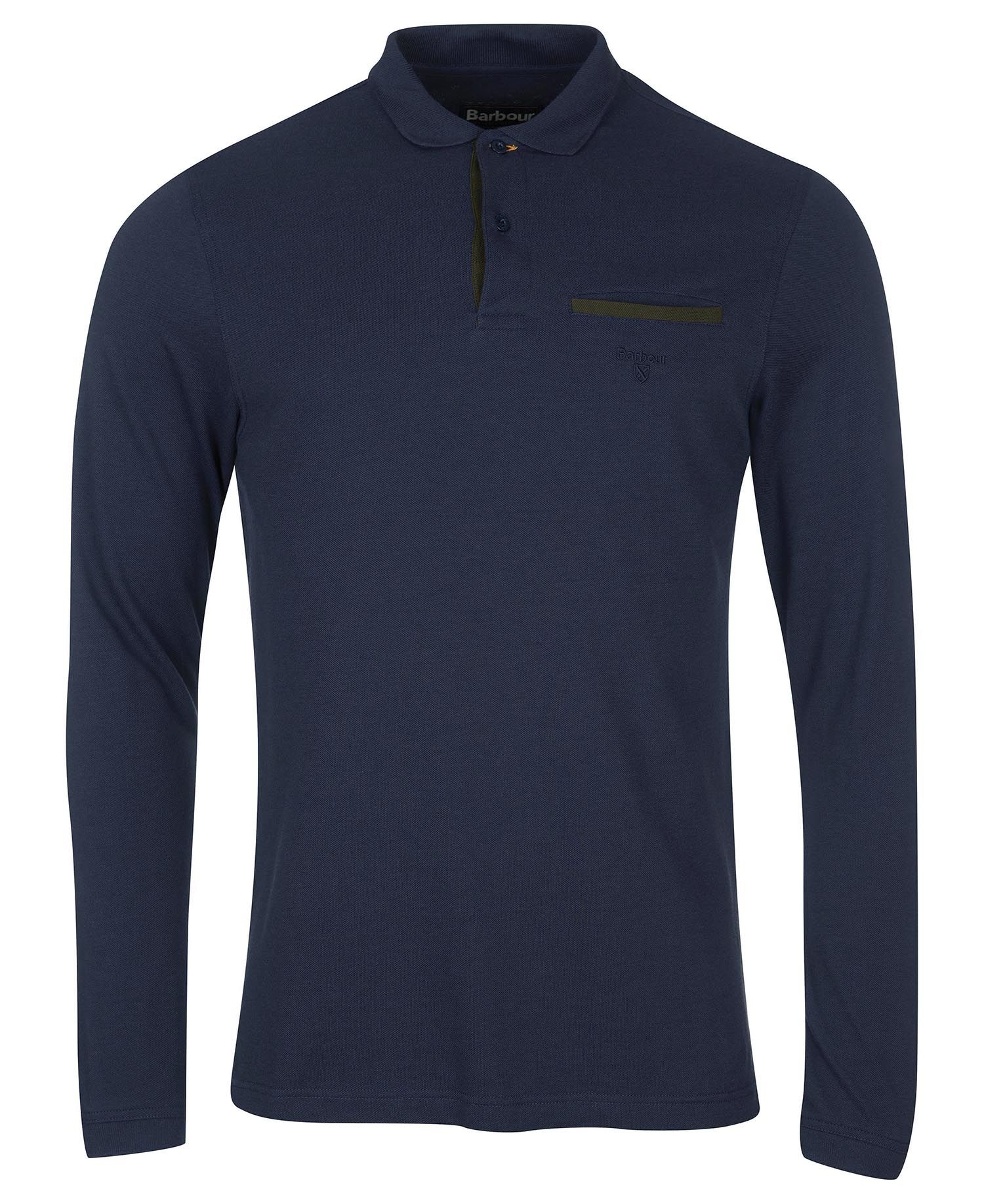 Barbour Essential Long Sleeve Pocket Polo Shirt