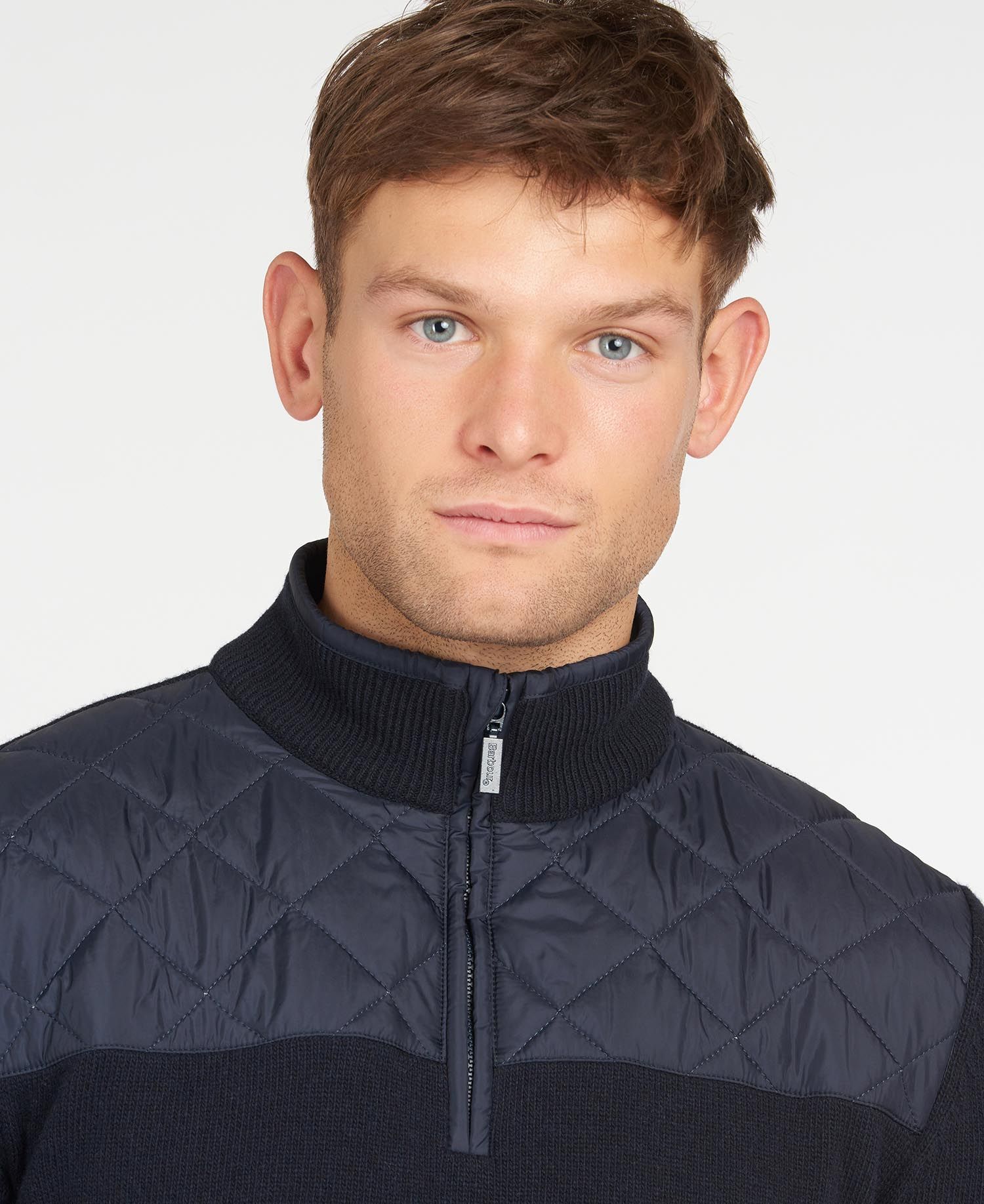 Barbour Essential Diamond Quilt Half Zip SweatShirt